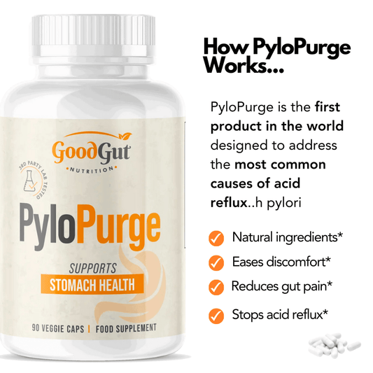 PyloPurge - Herbal Treatment For H Pylori Bacteria Stomach Health GoodGut Nutrition